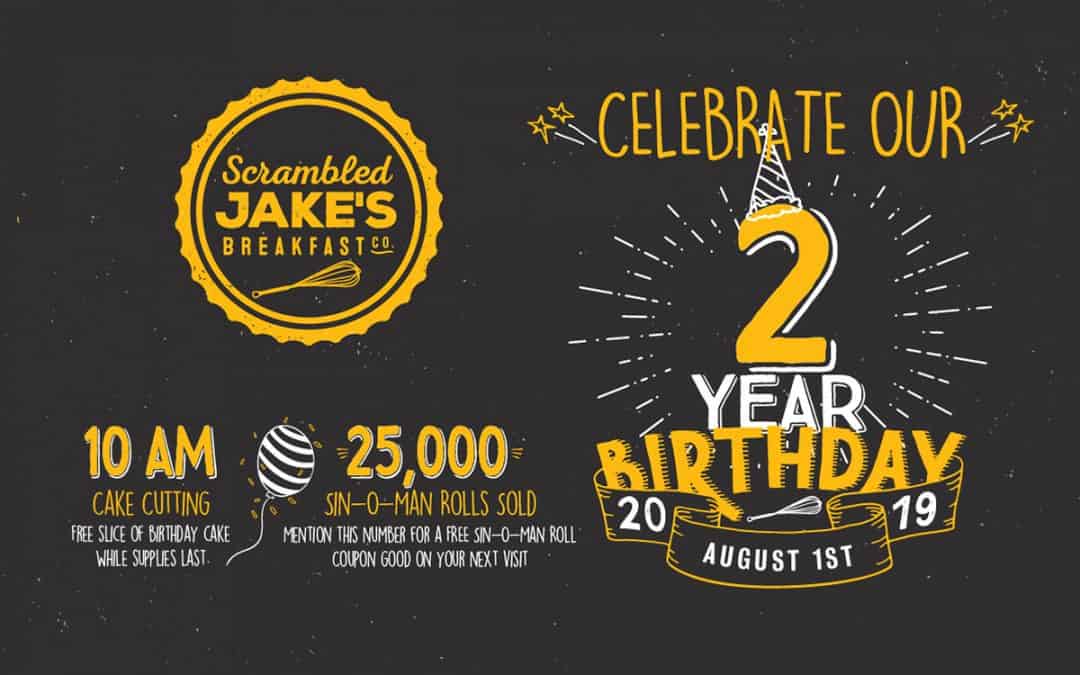 Celebrate Scrambled Jakes 2 Year Birthday in Knoxville on August 1